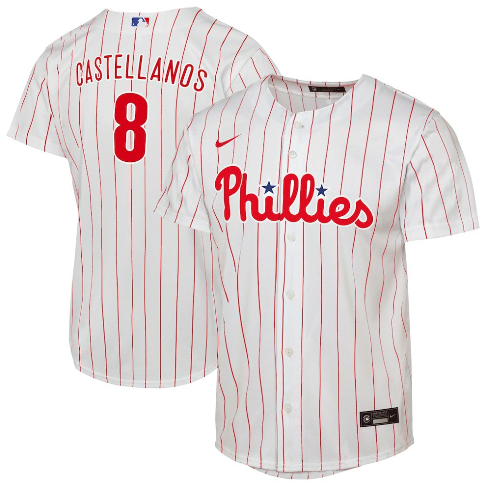 Nick Castellanos Philadelphia Phillies Youth Home Replica Player Jersey - White | Nike