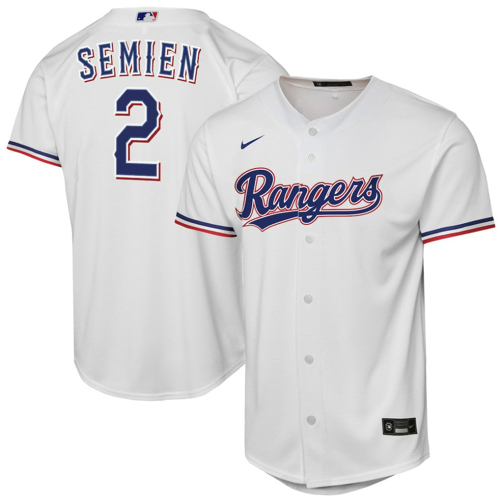 Marcus Semien Texas Rangers Youth Home Replica Player Jersey - White | Nike