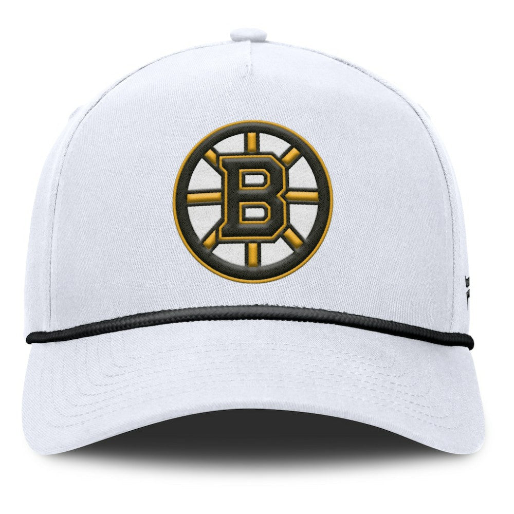 Boston Bruins Fanatics Rope A-Frame Adjustable Hat White