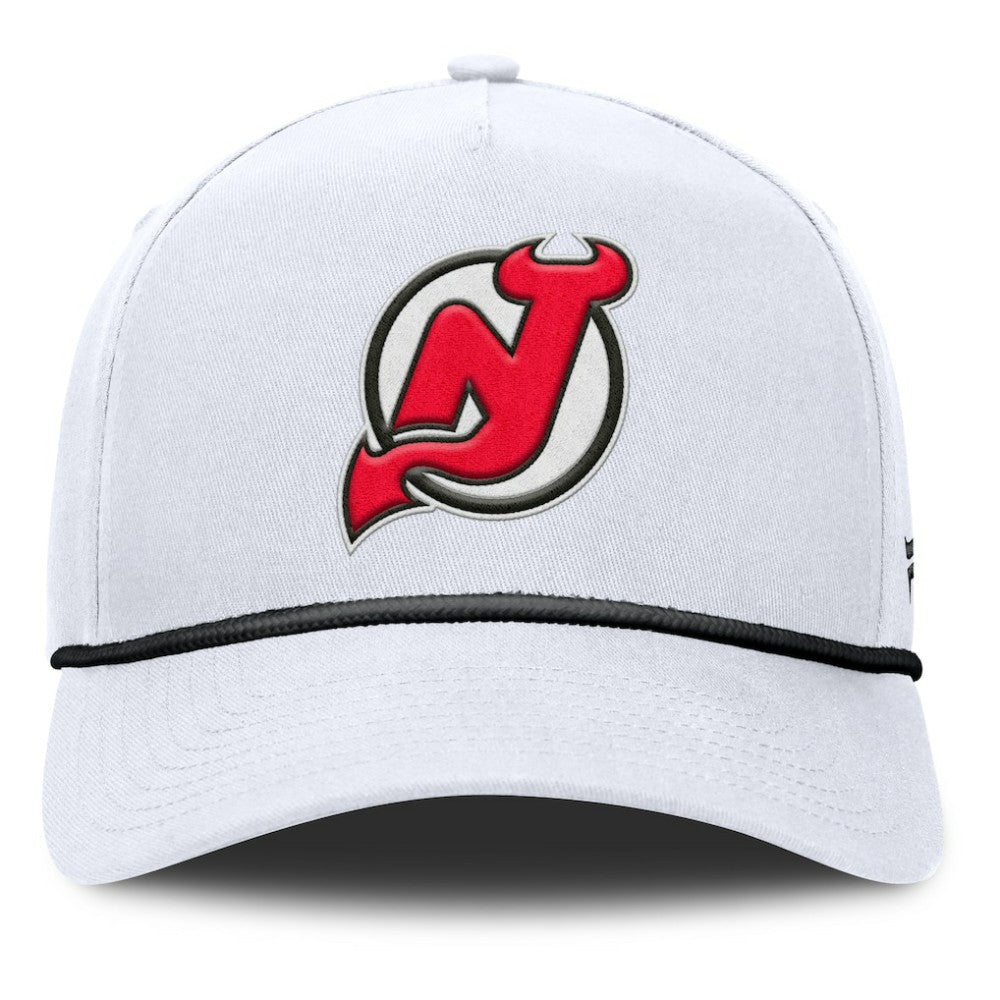 New Jersey Devils Fanatics Rope A-Frame Adjustable Hat White