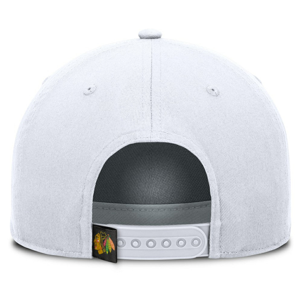 Chicago Blackhawks Fanatics Rope A-Frame Adjustable Hat White