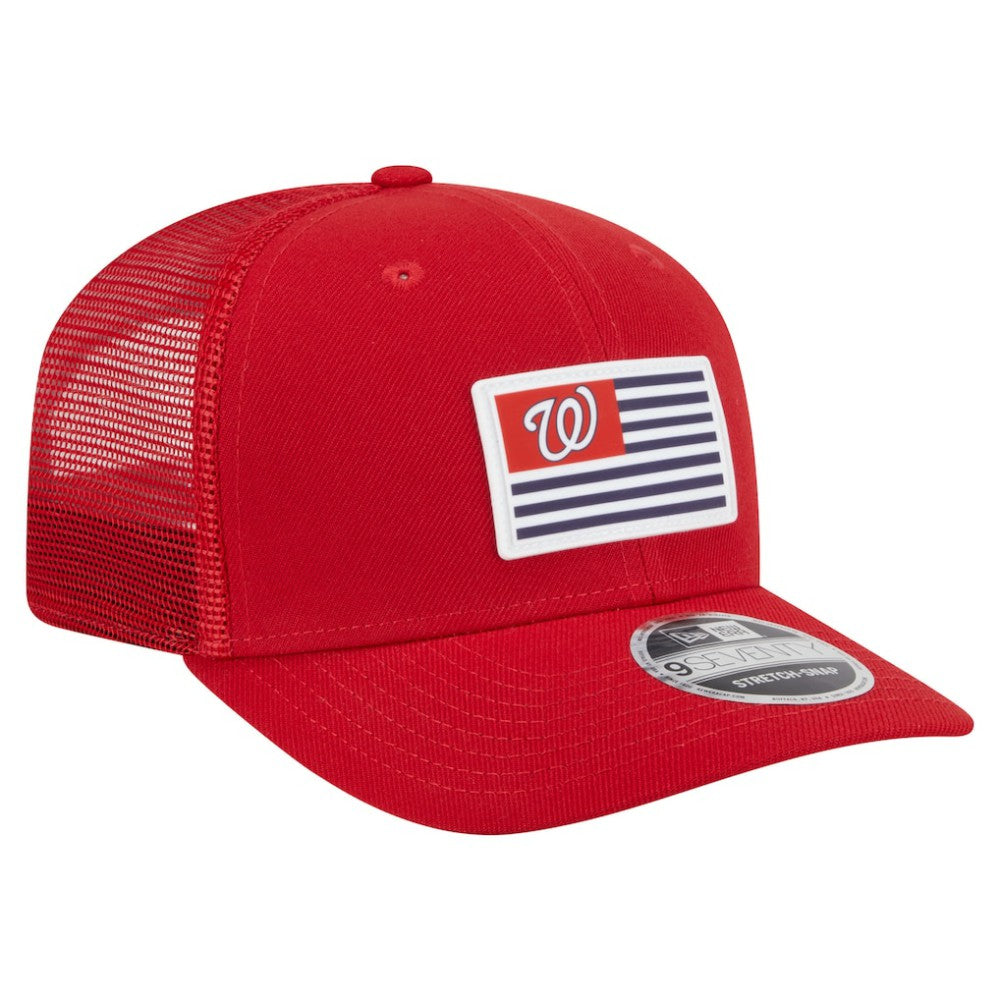 Washington Nationals Flag 9SEVENTY Stretch-Snap Hat - Red | New Era