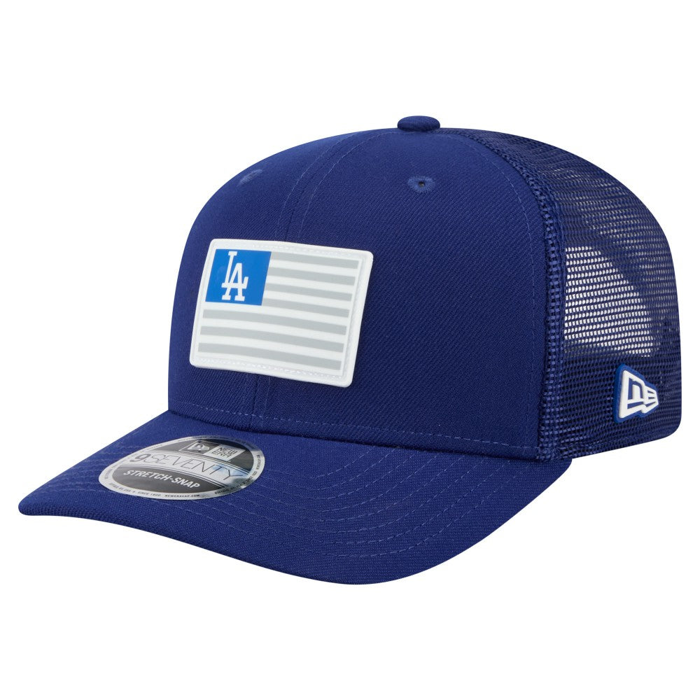Los Angeles Dodgers Flag 9SEVENTY Stretch-Snap Hat - Royal | New Era
