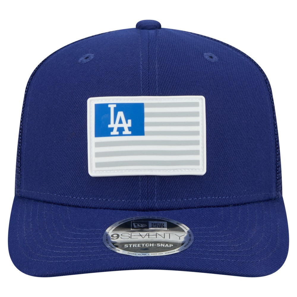 Los Angeles Dodgers Flag 9SEVENTY Stretch-Snap Hat - Royal | New Era