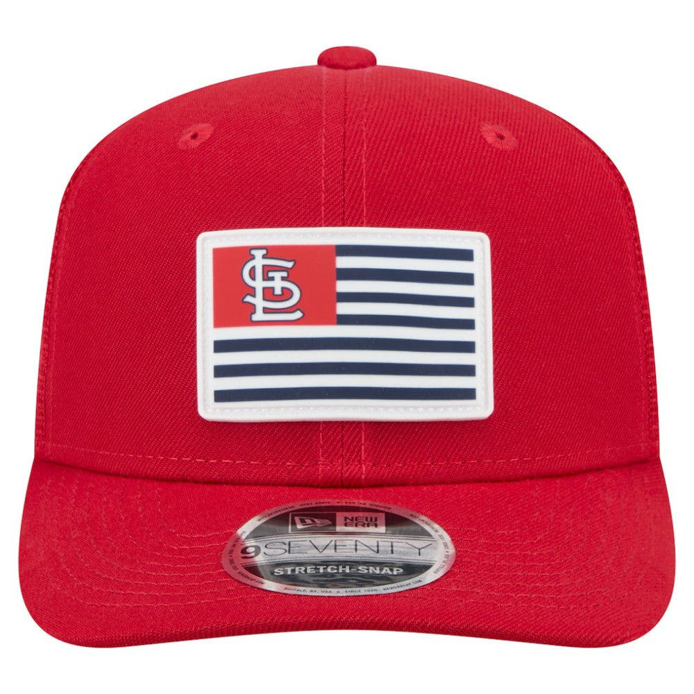 St. Louis Cardinals Flag 9SEVENTY Stretch-Snap Hat - Red | New Era