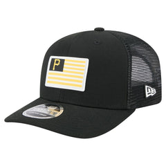 Pittsburgh Pirates Flag 9SEVENTY Stretch-Snap Hat - Black | New Era