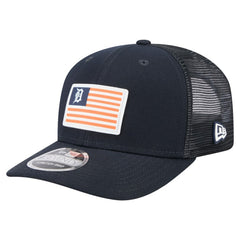 Detroit Tigers Flag 9SEVENTY Stretch-Snap Hat - Navy | New Era
