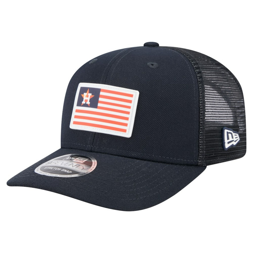Houston Astros Flag 9SEVENTY Stretch-Snap Hat - Navy | New Era