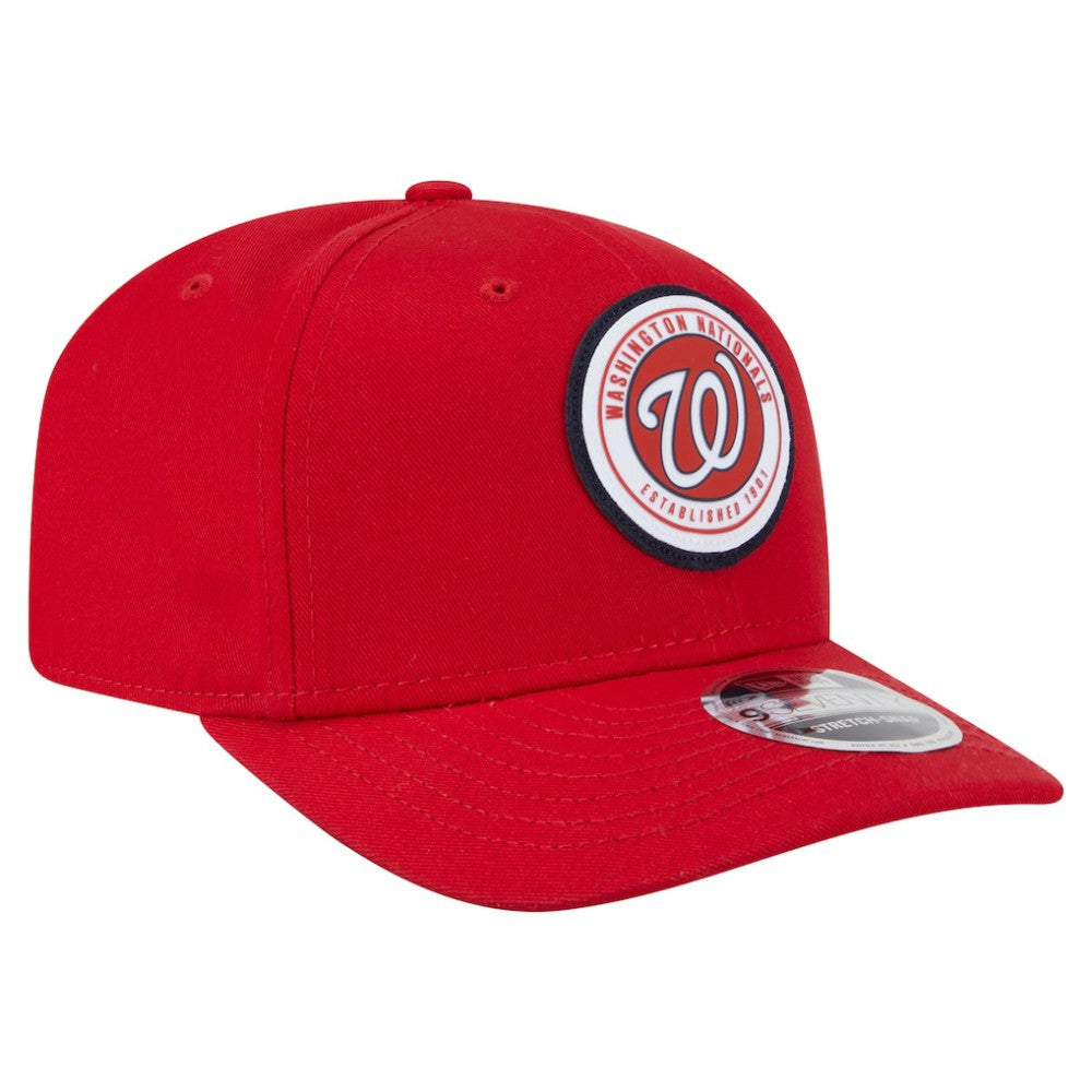Washington Nationals Circle Patch 9SEVENTY Stretch-Snap Hat - Red | New Era