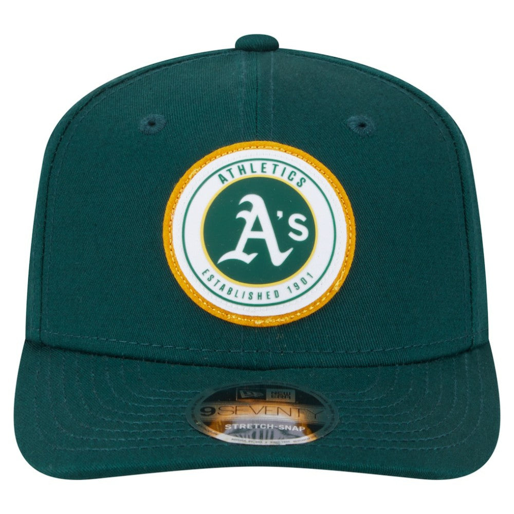 Athletics Circle Patch 9SEVENTY Stretch-Snap Hat - Kelly Green | New Era