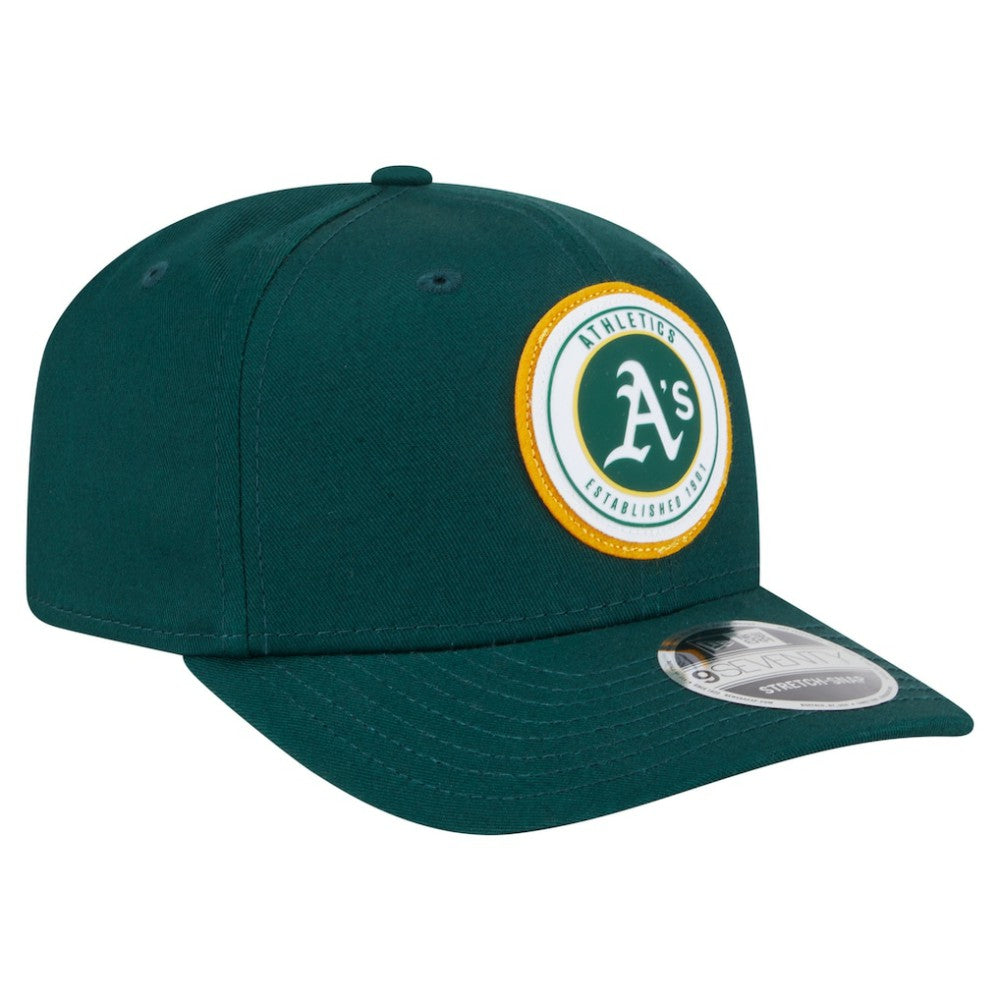 Athletics Circle Patch 9SEVENTY Stretch-Snap Hat - Kelly Green | New Era
