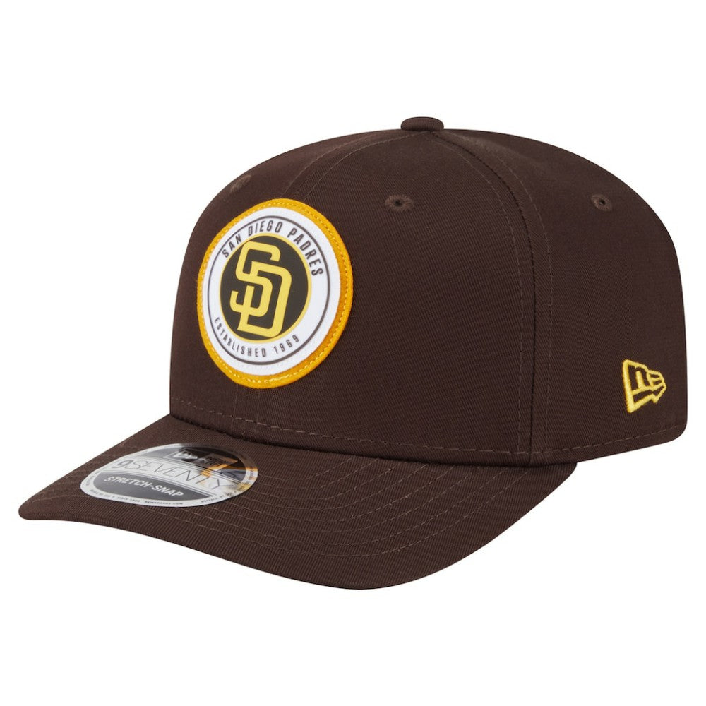 San Diego Padres Circle Patch 9SEVENTY Stretch-Snap Hat - Brown | New Era