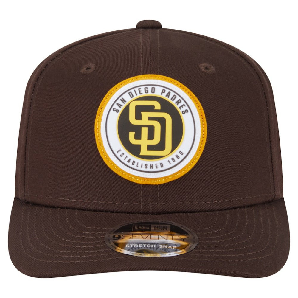 San Diego Padres Circle Patch 9SEVENTY Stretch-Snap Hat - Brown | New Era