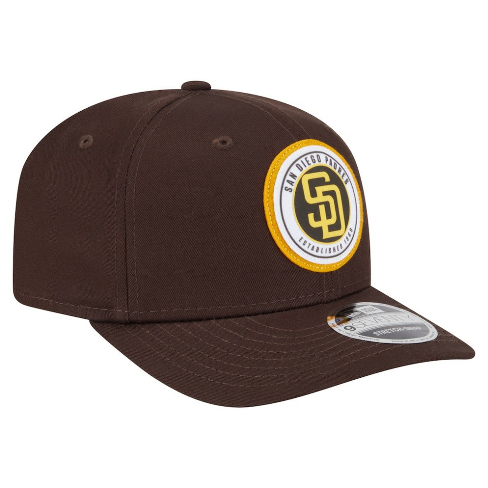 San Diego Padres Circle Patch 9SEVENTY Stretch-Snap Hat - Brown | New Era