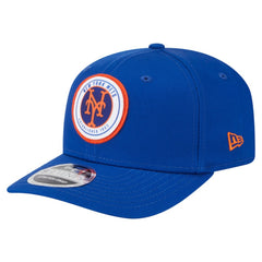 New York Mets Circle Patch 9SEVENTY Stretch-Snap Hat - Royal | New Era
