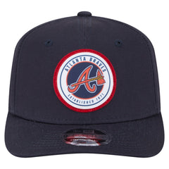 Atlanta Braves Circle Patch 9SEVENTY Stretch-Snap Hat - Navy | New Era