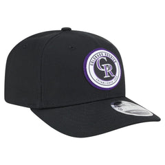 Colorado Rockies Circle Patch 9SEVENTY Stretch-Snap Hat - Black | New Era