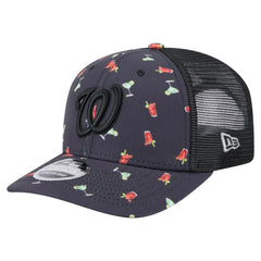 Washington Nationals Adventure Drinks Pattern 9SEVENTY Stretch-Snap Hat - Black | New Era