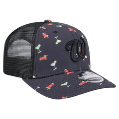Washington Nationals Adventure Drinks Pattern 9SEVENTY Stretch-Snap Hat - Black | New Era