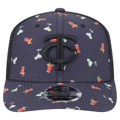 Minnesota Twins Adventure Drinks Pattern 9SEVENTY Stretch-Snap Hat - Black | New Era