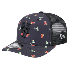 New York Mets Adventure Drinks Pattern 9SEVENTY Stretch-Snap Hat - Black | New Era