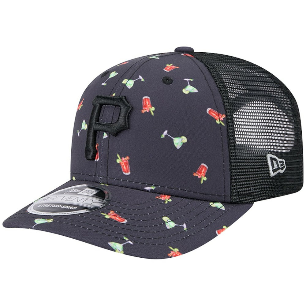 Pittsburgh Pirates Adventure Drinks Pattern 9SEVENTY Stretch-Snap Hat - Navy | New Era
