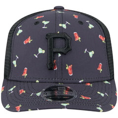 Pittsburgh Pirates Adventure Drinks Pattern 9SEVENTY Stretch-Snap Hat - Navy | New Era