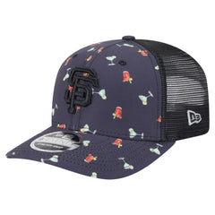 San Francisco Giants Adventure Drinks Pattern 9SEVENTY Stretch-Snap Hat - Black | New Era