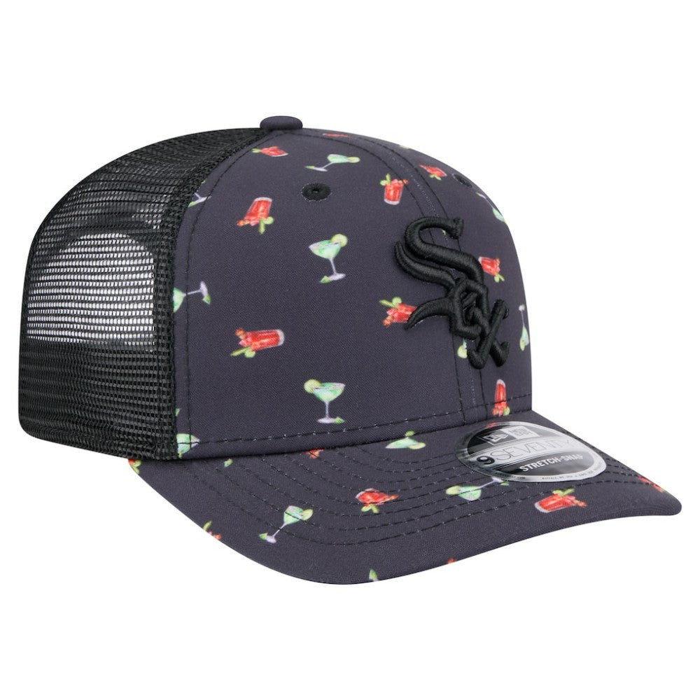 Chicago White Sox Adventure Drinks Pattern 9SEVENTY Stretch-Snap Hat - Navy | New Era