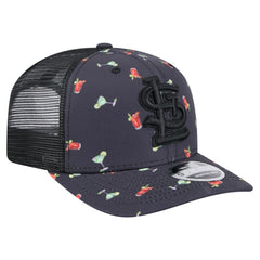 St. Louis Cardinals Adventure Drinks Pattern 9SEVENTY Stretch-Snap Hat - Black | New Era