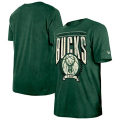 Milwaukee Bucks Throwback Vintage Boxy Mineral Wash T-Shirt - Hunter Green | New Era outlet