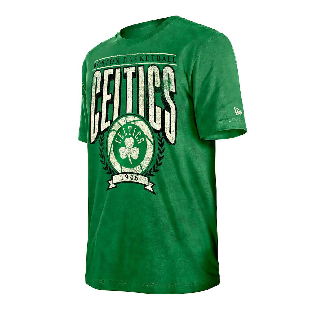 Boston Celtics Throwback Vintage Boxy Mineral Wash T-Shirt - Kelly Green | New Era for sale