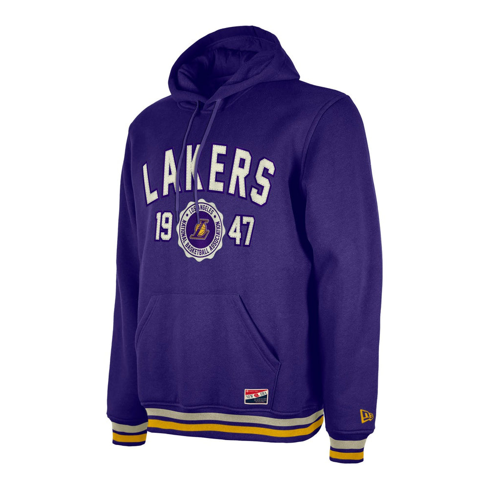 Los Angeles Lakers Throwback Vintage Pullover Hoodie - Purple | New Era outlet