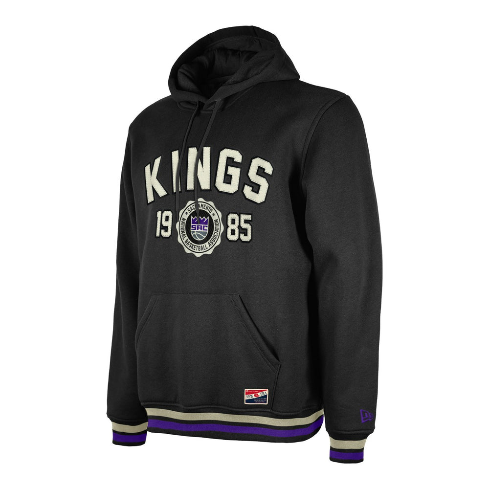 Sacramento Kings Throwback Vintage Pullover Hoodie - Black | New Era discount