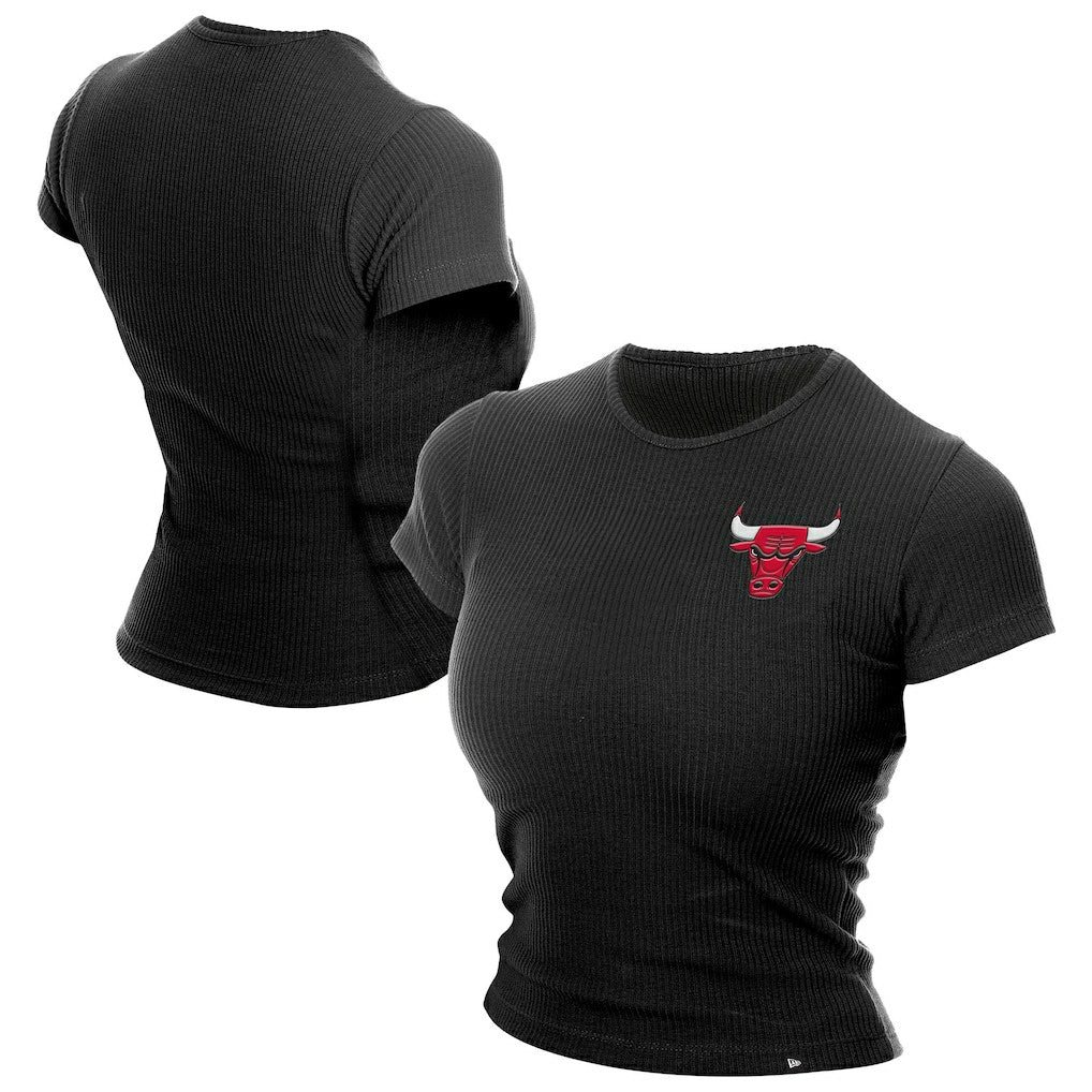 Chicago Bulls Women's Leisure Collection Baby Doll Cropped T-Shirt sale - Black | New Era cheap