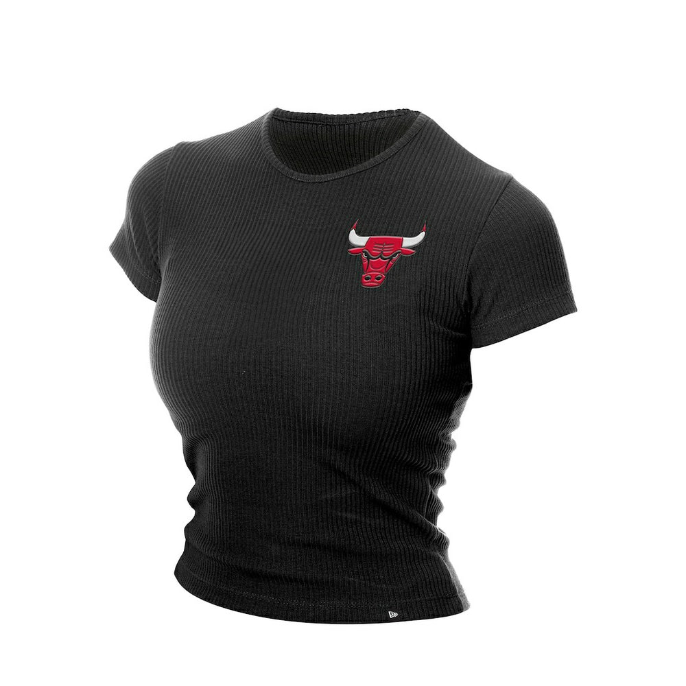 Chicago Bulls Women's Leisure Collection Baby Doll Cropped T-Shirt sale - Black | New Era cheap