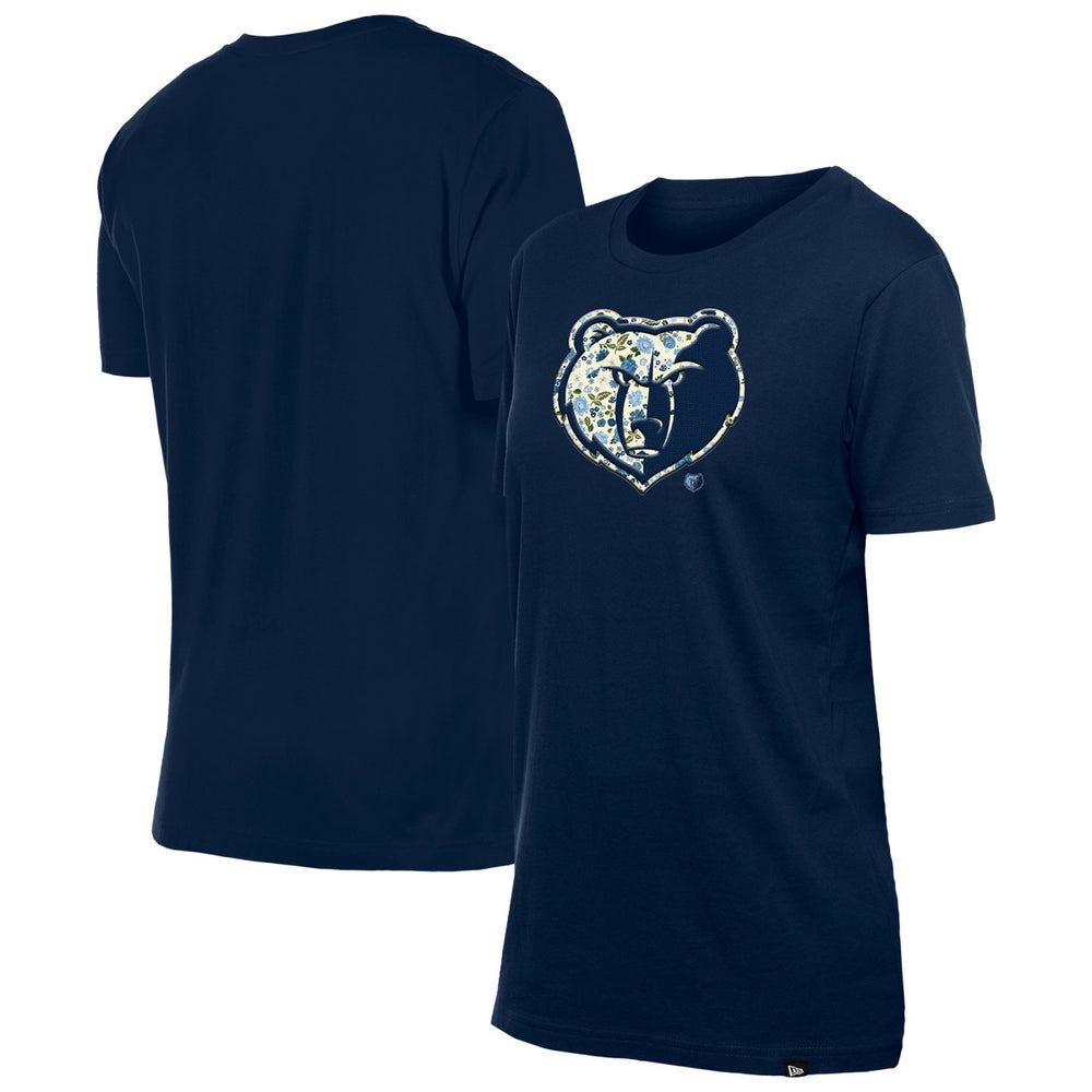 Memphis Grizzlies Women's Glam Game Flower T-Shirt - Navy | New Era shop