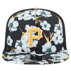 Pittsburgh Pirates Adventure Pattern Golfer Trucker Snapback Hat - Black | New Era