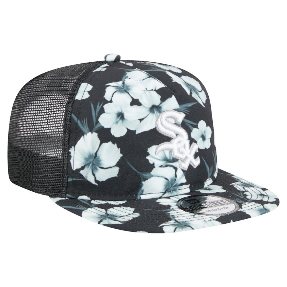 Chicago White Sox Adventure Pattern Golfer Trucker Snapback Hat - Black | New Era