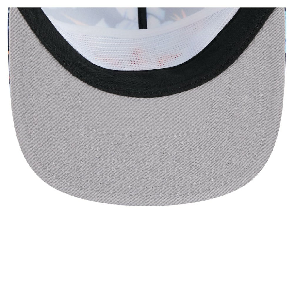 Houston Astros Adventure Pattern Golfer Trucker Snapback Hat - Navy | New Era