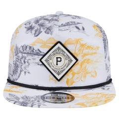 Pittsburgh Pirates Printed Island Golfer Snapback Hat - White | New Era