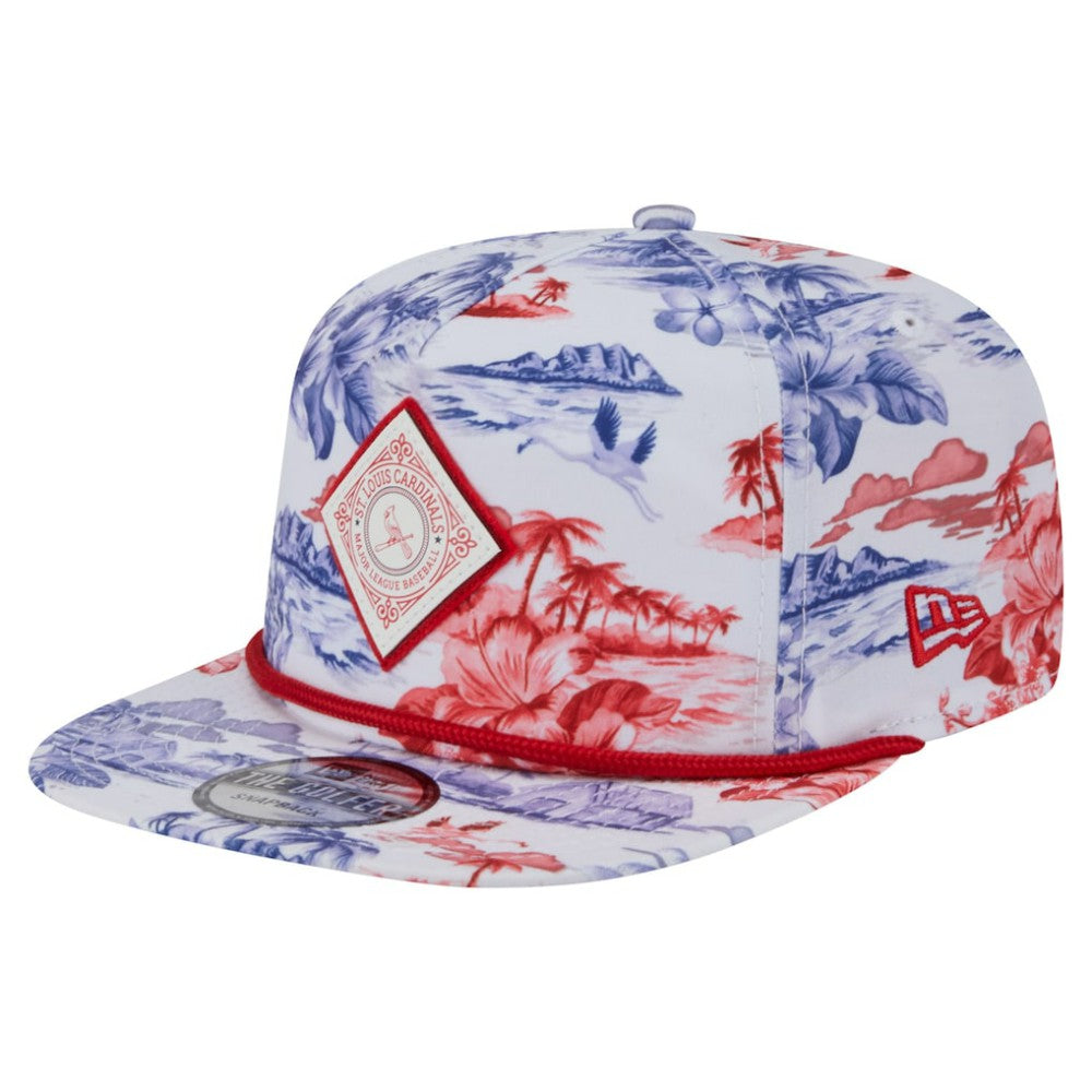 St. Louis Cardinals Printed Island Golfer Snapback Hat - White | New Era
