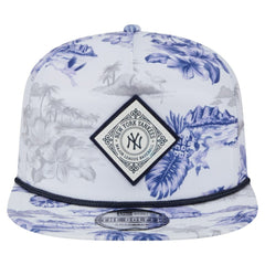 New York Yankees Printed Island Golfer Snapback Hat - White | New Era