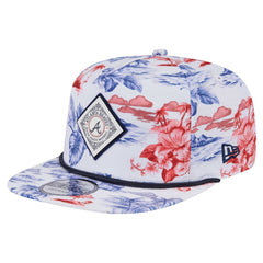 Atlanta Braves Printed Island Golfer Snapback Hat - White | New Era