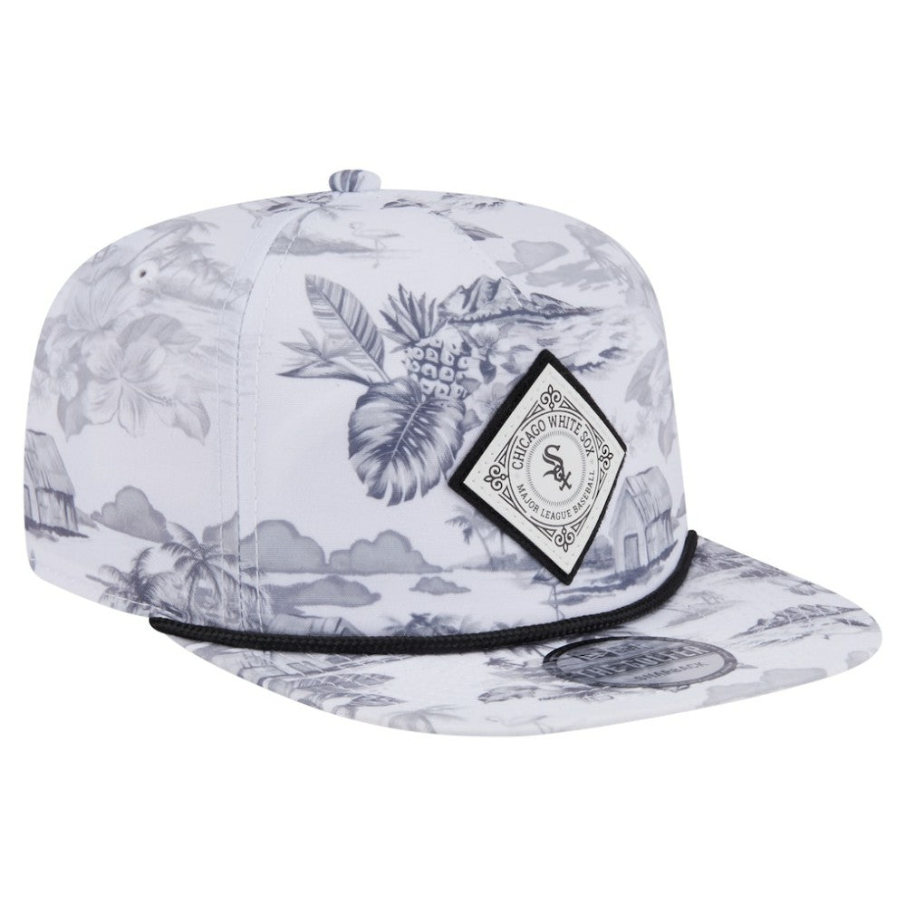 Chicago White Sox Printed Island Golfer Snapback Hat - White | New Era