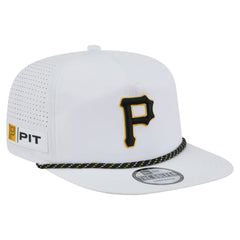 Pittsburgh Pirates Perforated Golfer Snapback Hat - White | New Era
