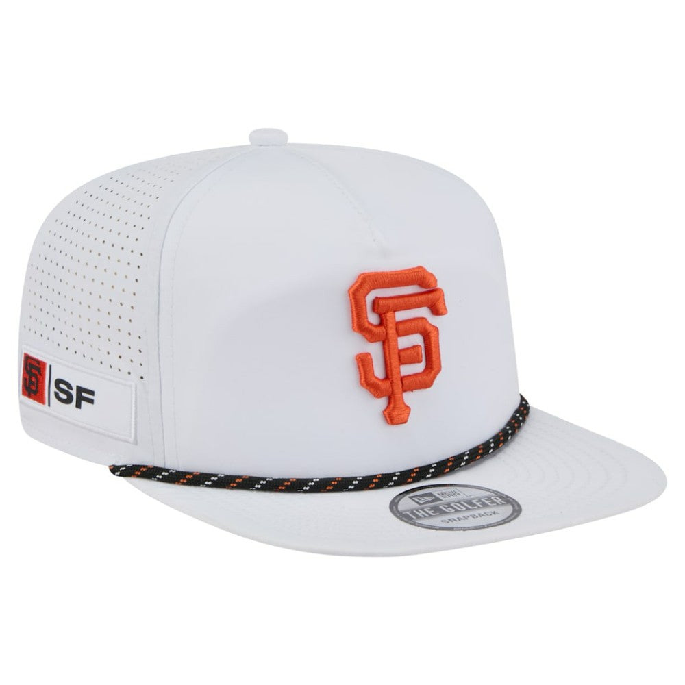 San Francisco Giants Perforated Golfer Snapback Hat - White | New Era