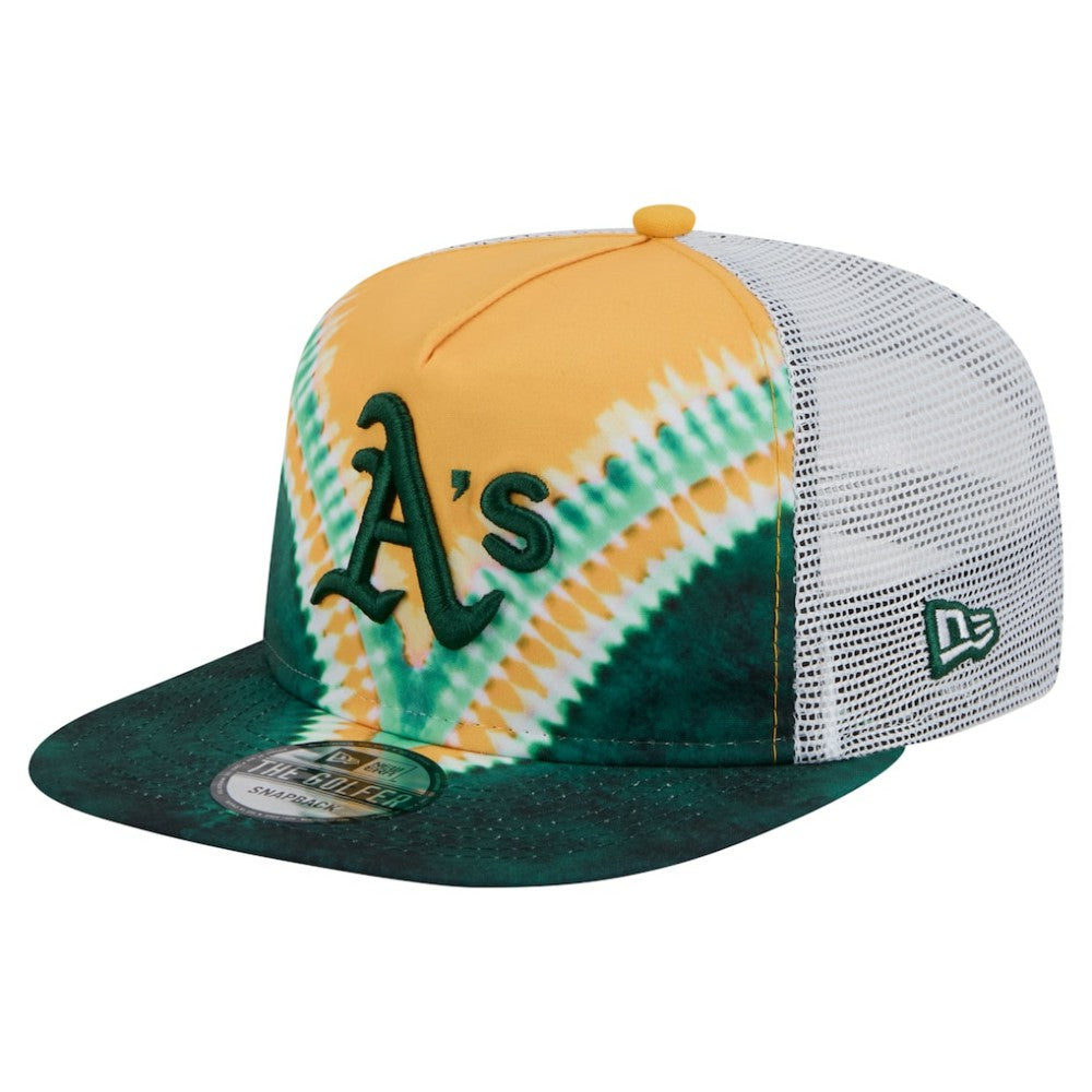 Athletics Tie-Dye Golfer Trucker Adjustable Hat | New Era