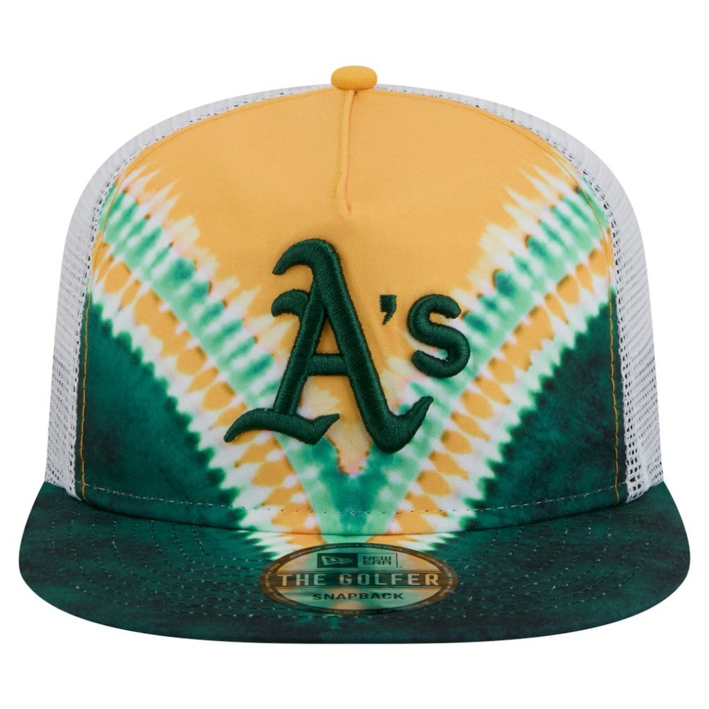 Athletics Tie-Dye Golfer Trucker Adjustable Hat | New Era
