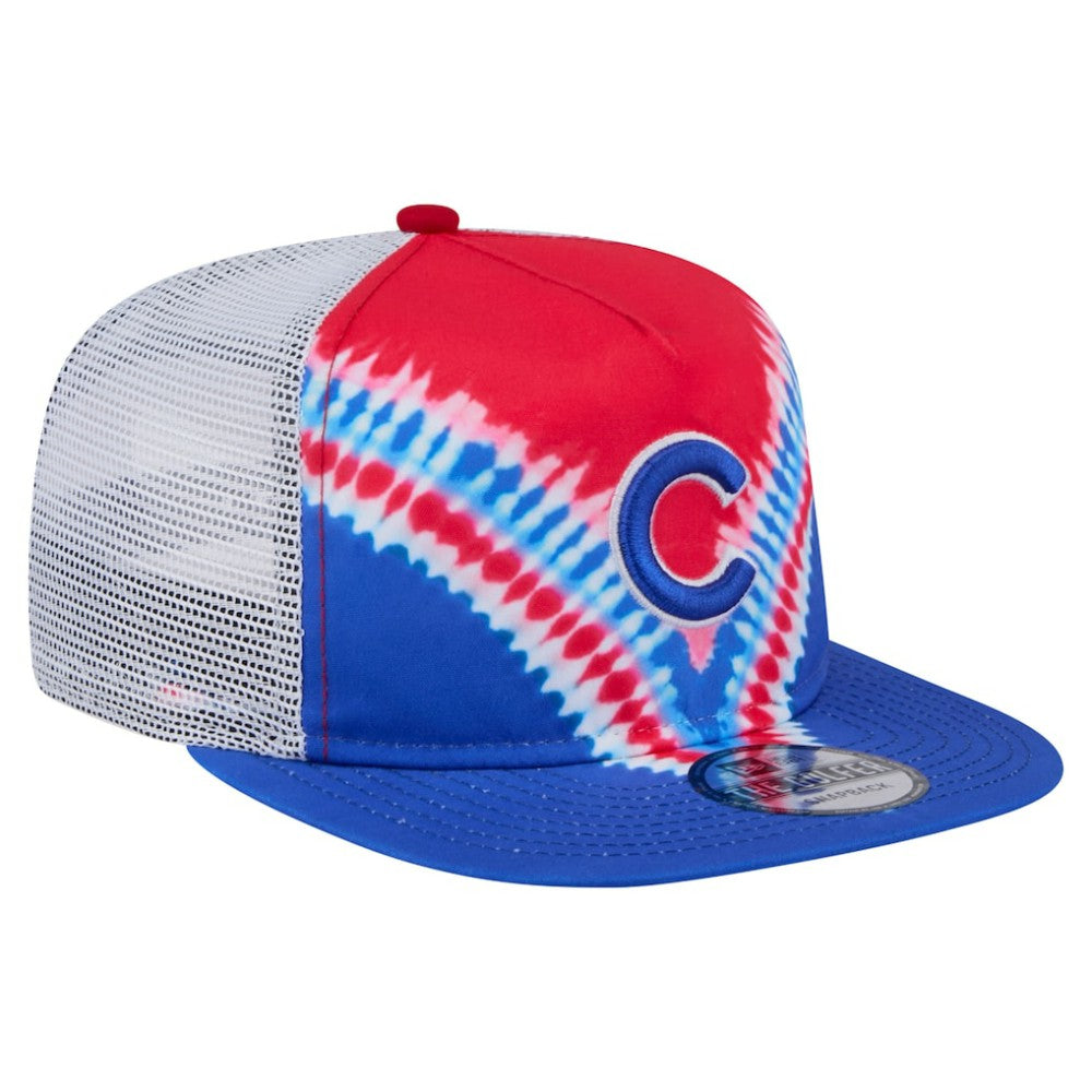 Chicago Cubs Tie-Dye Golfer Trucker Adjustable Hat | New Era